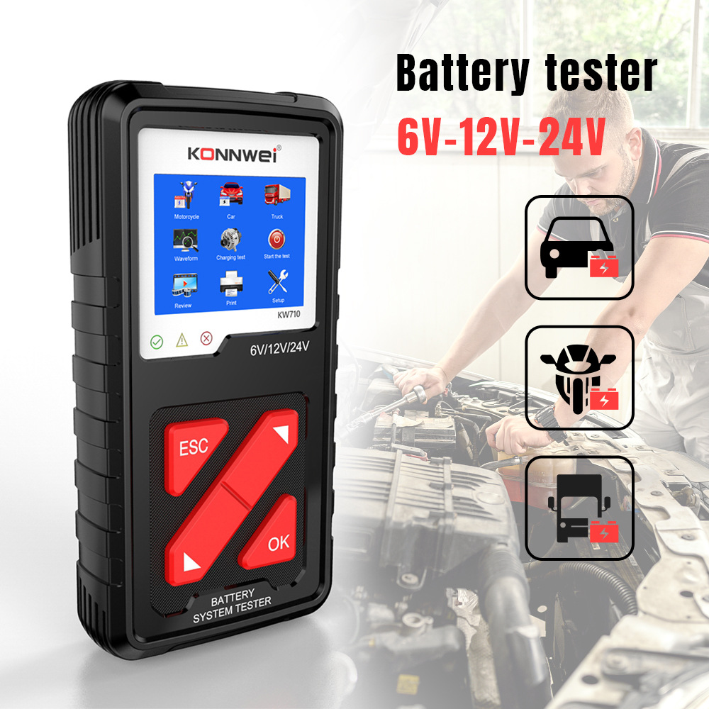 Lawn Mower Battery - KW710 6V-24V Auto Battery Tester Car