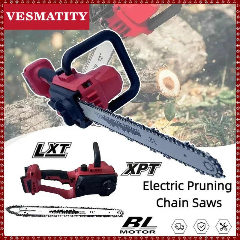 Electric Chainsaw Battery - Brushless Chainsaw 12 Inch with Auto