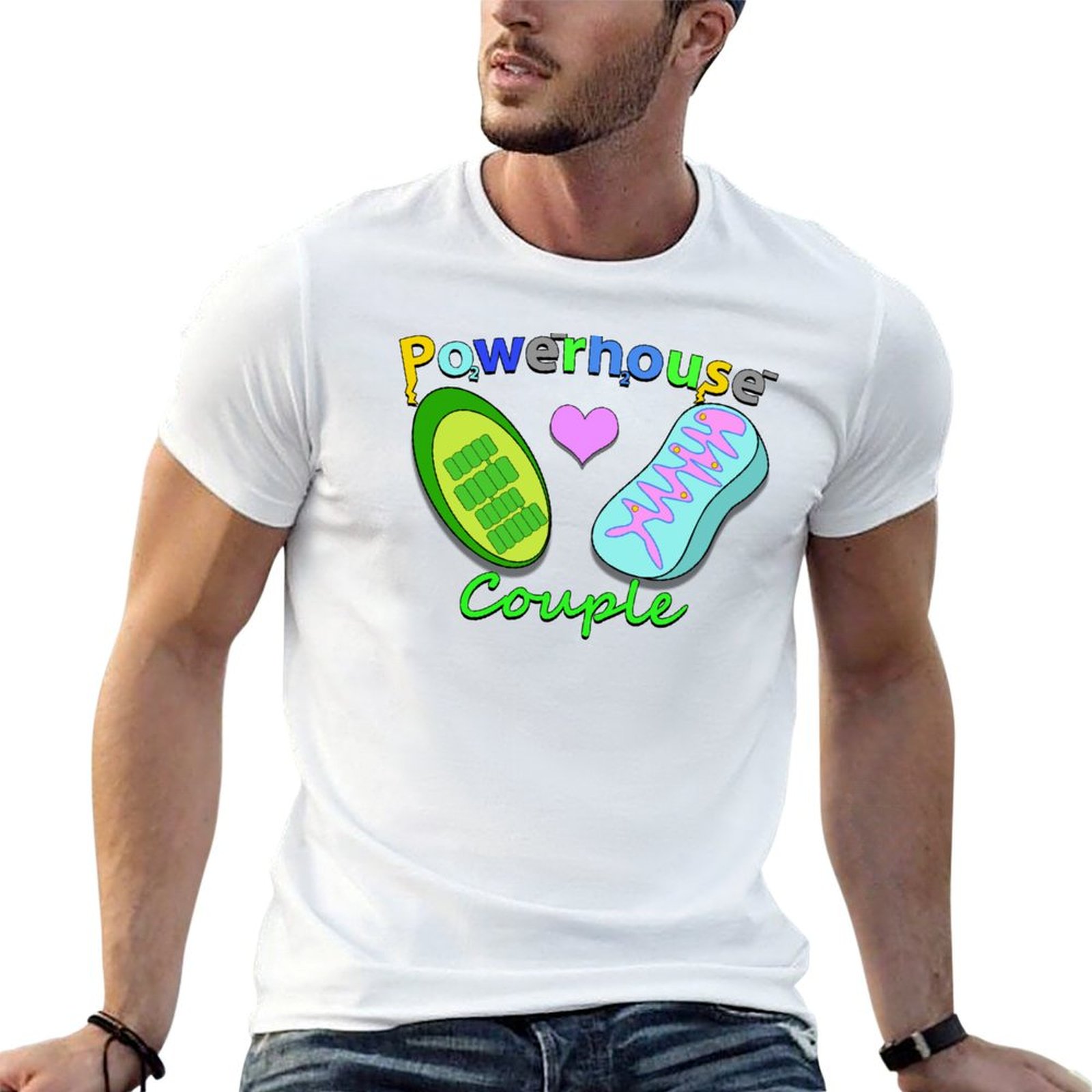 Outdoor Power House - Powerhouse Couple Mitochondria + Chloroplast T-Shirt