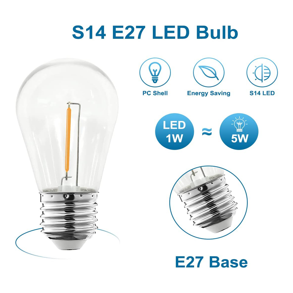 2026 New S14 E27 Filament LED  - Outdoor Power Lead Cover 评论和价格