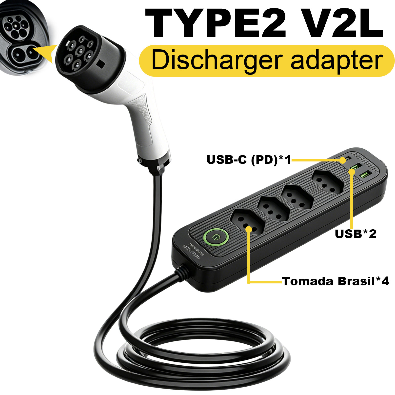 Type2 V2L Discharge Adapter 16 - Outdoor Power Module 评论和价格