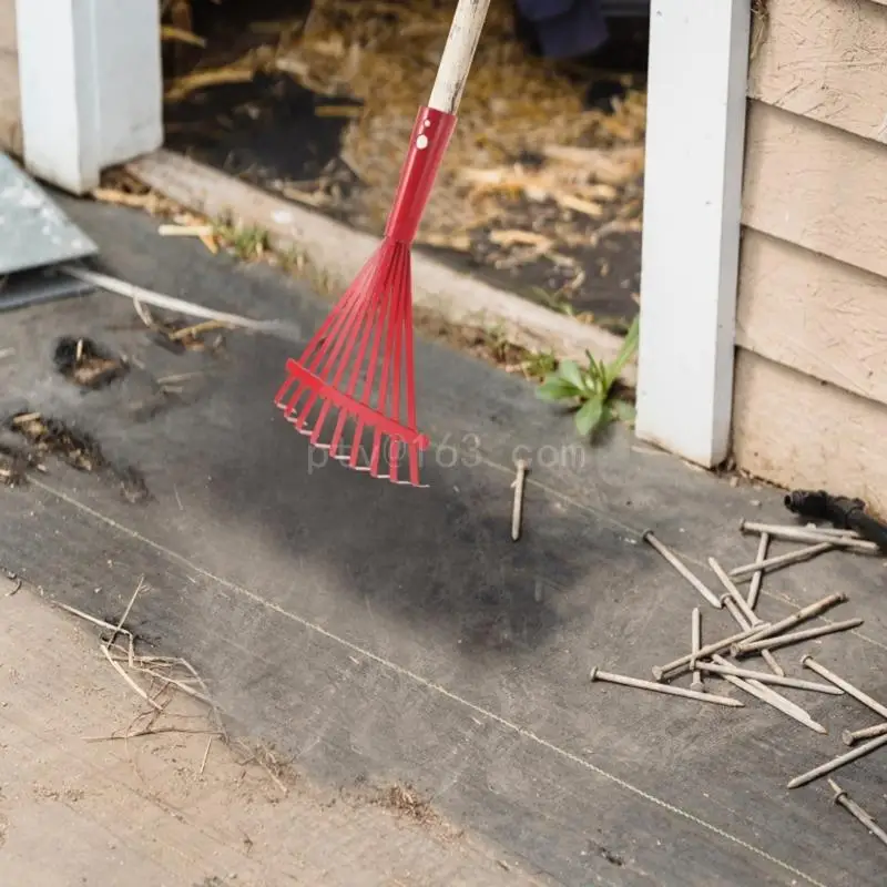 Carbon Steel Grass Rake Hand R - Outdoor Power Broom 评论和价格