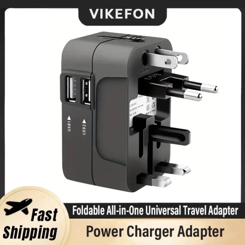 Foldable Universal Travel Powe - Outdoor Usb Power Adapter 评论和价格