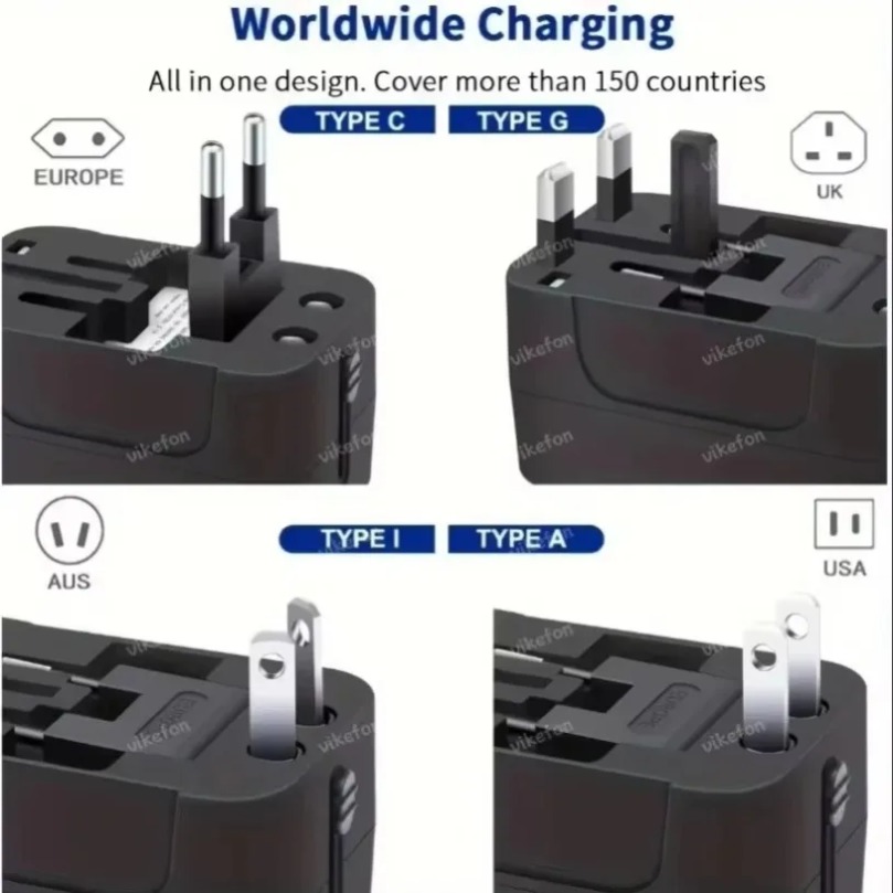 Foldable Universal Travel Powe - Outdoor Usb Power Adapter 评论和价格