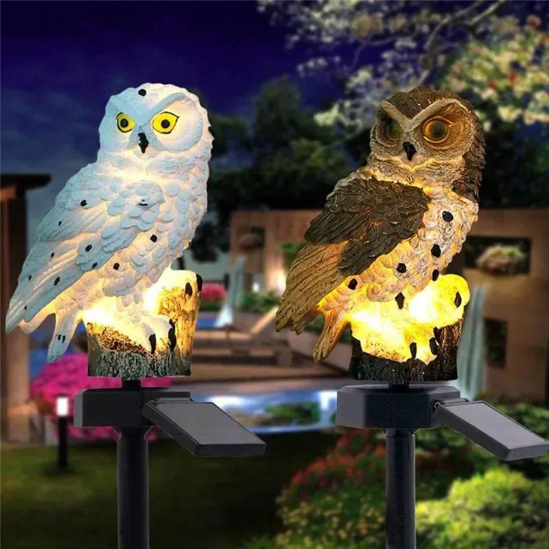 Solar Owl Statue Garden Light  - Outdoor Power Supply 评论和价格