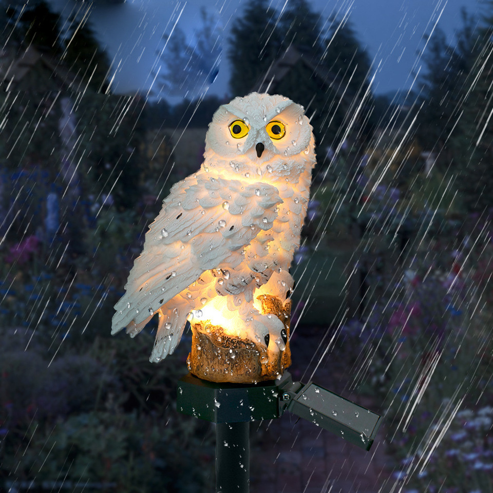 Solar Owl Statue Garden Light  - Outdoor Power Supply 评论和价格