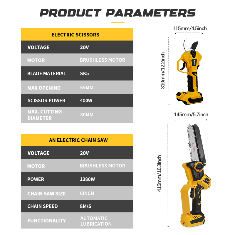 Brushless 6 Inch Electric Chai - Electric Chainsaw Battery 评论和价格
